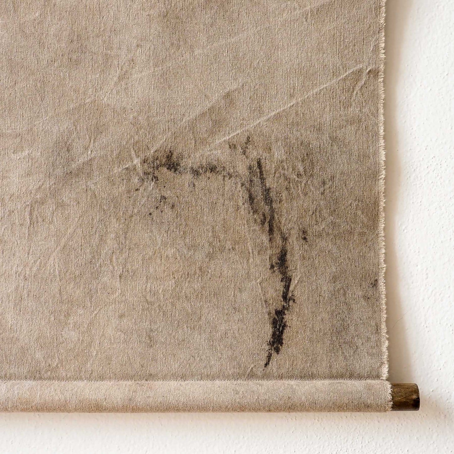 Puerh Dyed Scroll with Tea Embroidery