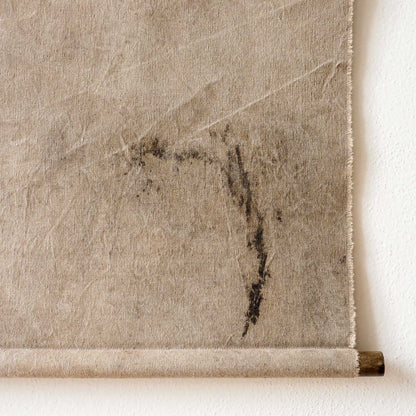 Puerh Dyed Scroll with Tea Embroidery