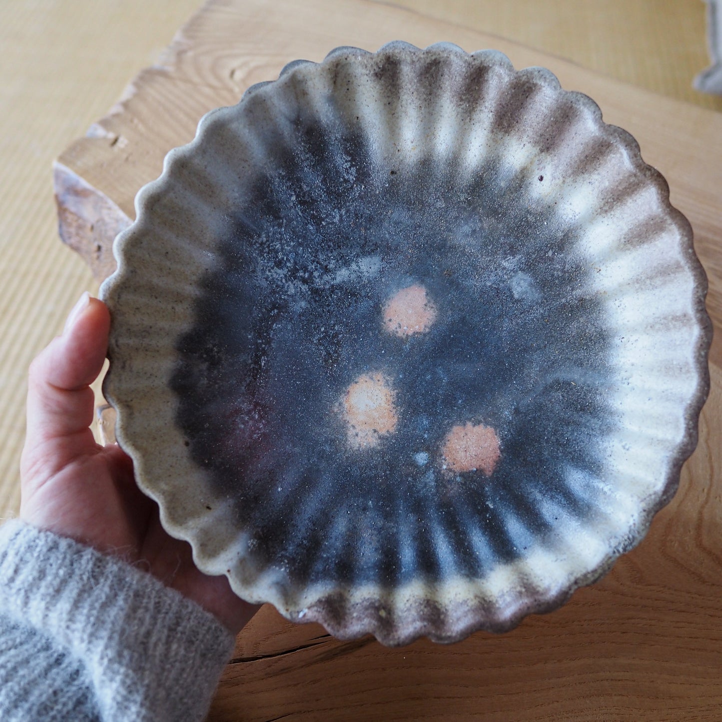 Woodfired Chrysanthemum Plate + Scoop