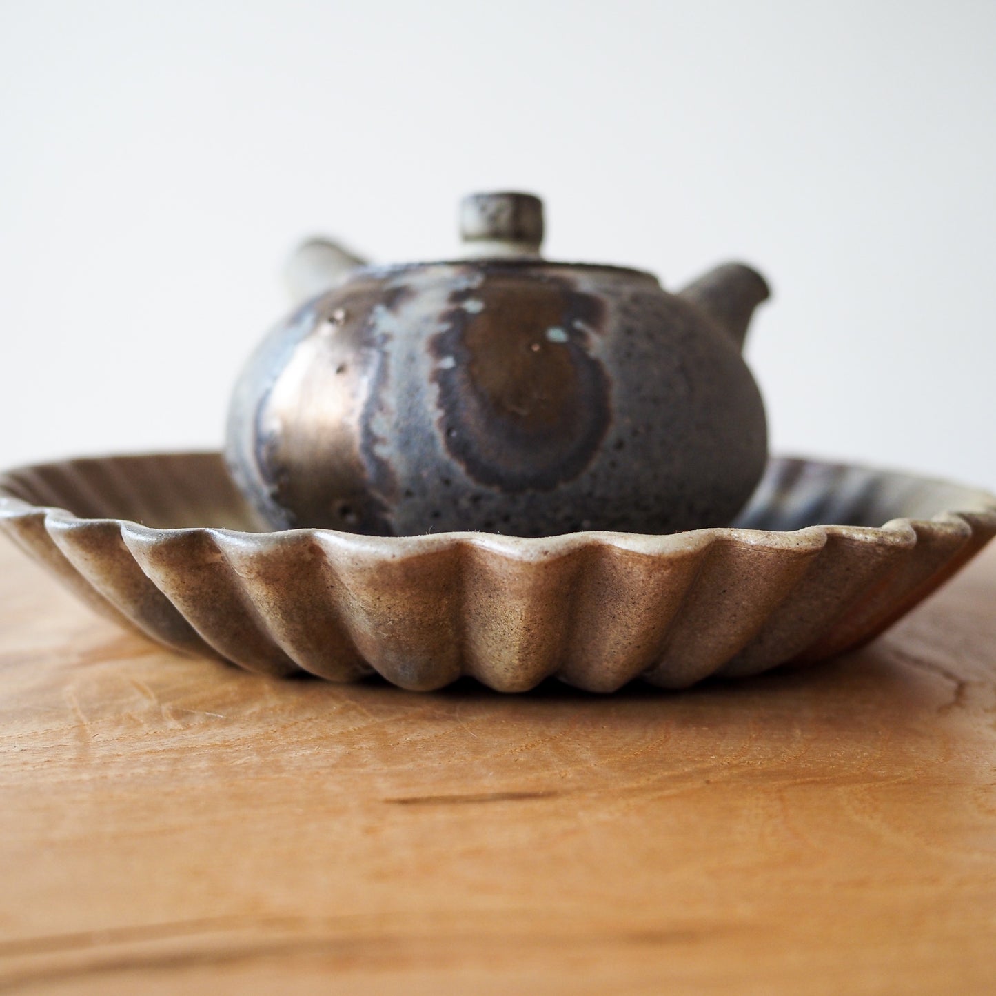 Woodfired Chrysanthemum Plate + Scoop