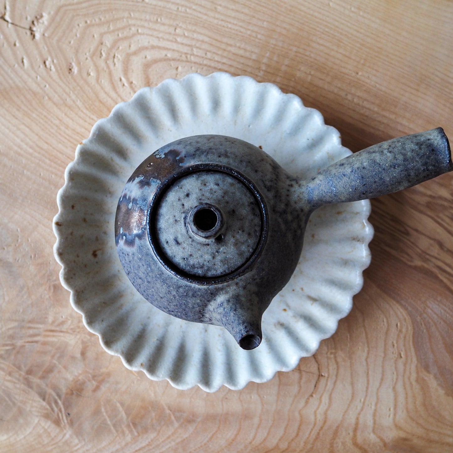 Woodfired Chrysanthemum Plate