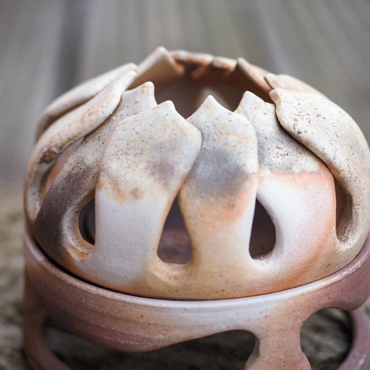 Woodfired Light Lotus Incense Holder