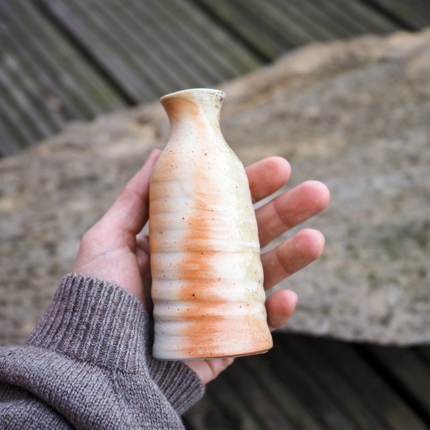 Peach Bloom Woodfired Vase